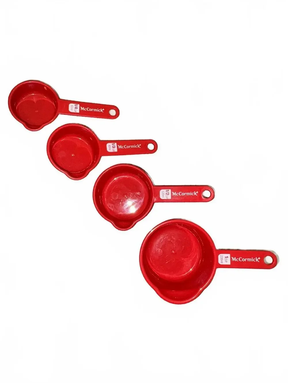McCormick Red Plastic Measuring Cups Set